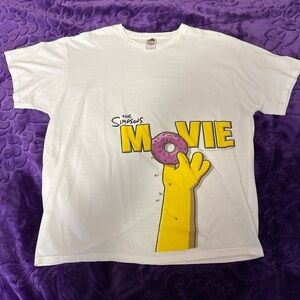 Vintage The Simpsons Movie Fruit of The Loom T-Shirt Size XL